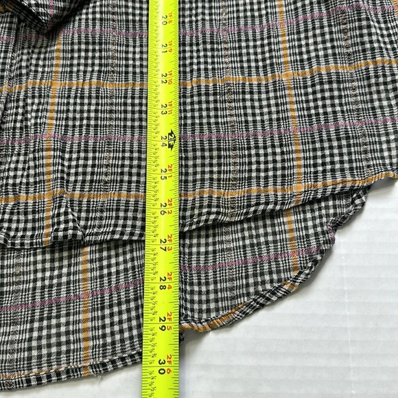 Free People Break My Stride Oversized Plaid Button Down Long Sleeve Size XSmall - Picture 12 of 13